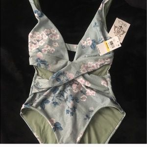 Becca one piece floral swimsuit